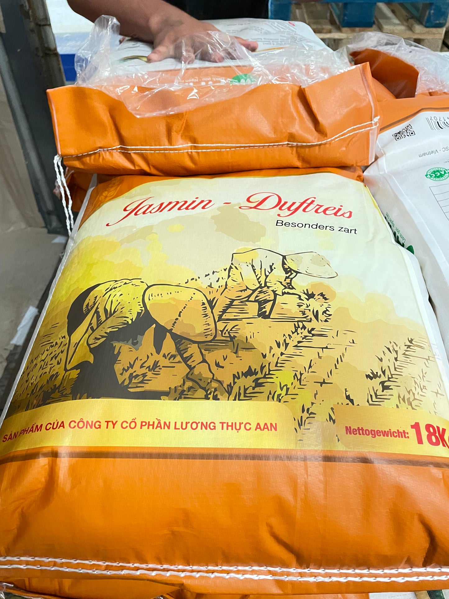 A An Jasmin Duftreis Orange Packung, 18kg