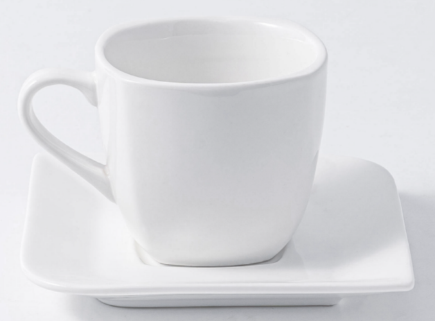 Teetassen Set in eckigen Design