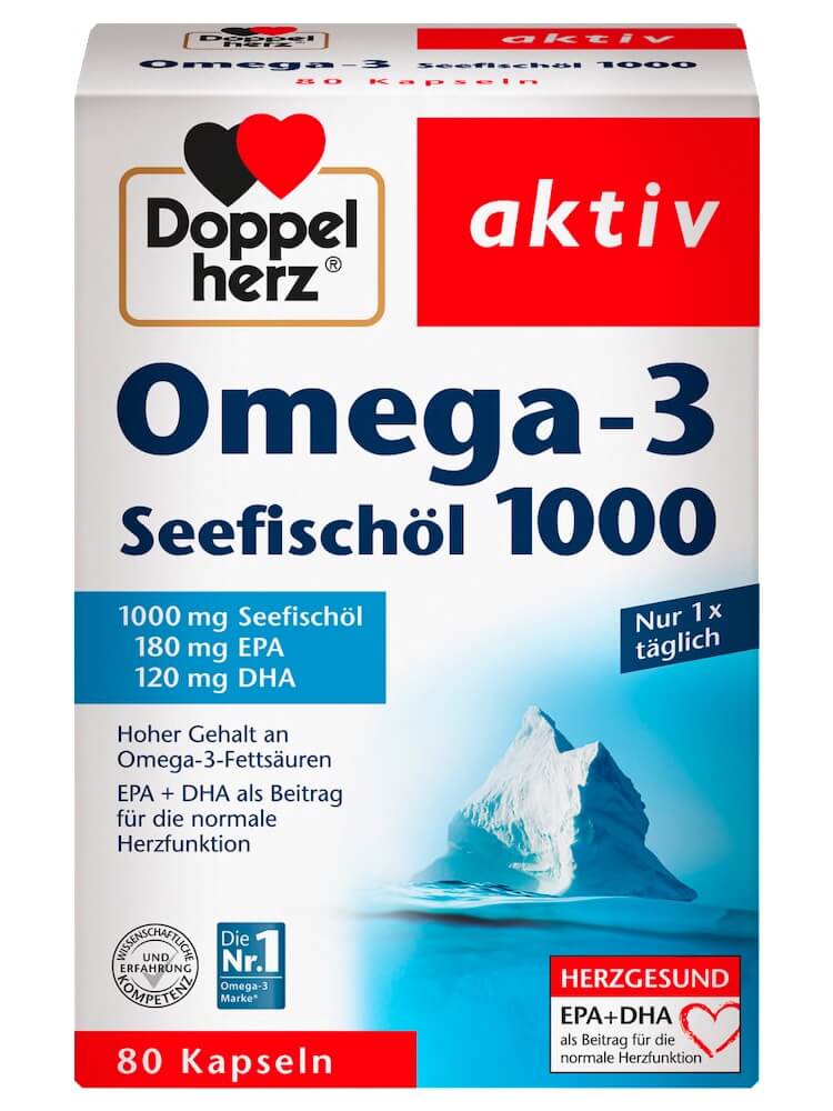 Doppelherz aktiv Omega-3 Seefischöl 1000 116,5 g 80 Kapseln