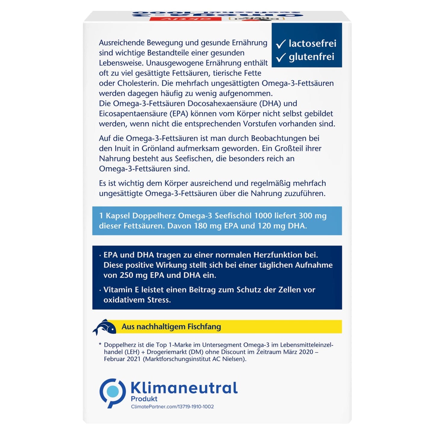 Doppelherz aktiv Omega-3 Seefischöl 1000 116,5 g 80 Kapseln