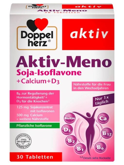 Doppelherz Aktiv-Meno Soja-Isoflavone + Calcium + Vitamin D3 Tabletten 30 St., 52,1 g