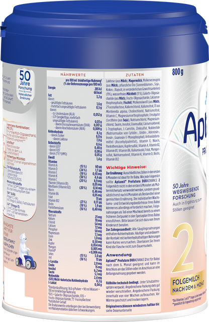 Aptamil Profutura Duoadvance 2 Folgemilch nach dem 6. Monat an, 800 g