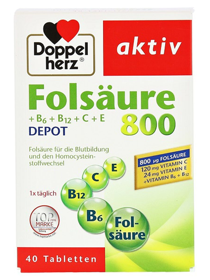 Doppelherz aktiv Folsäure 800 60st. 64,3g