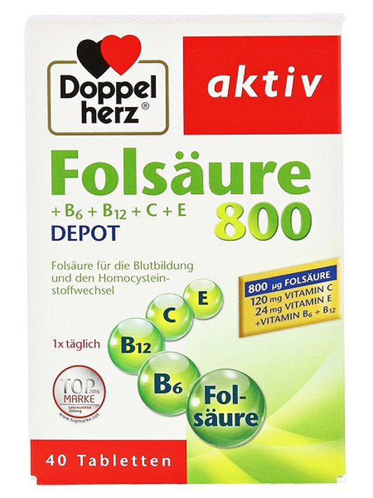 Doppelherz aktiv Folsäure 800 60st. 64,3g