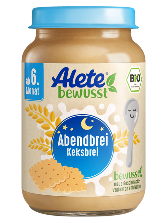 ALETE Bio Abendbrei Keksbrei, Glas 190gr