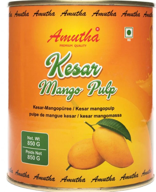 AMUTHA, Mango Pulp Kesar, 6x850g
