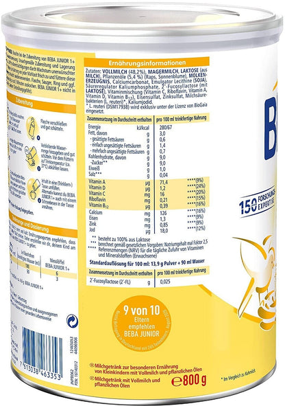Nestlé BEBA  Kindermilch Junior 1+ ab dem 12. Monat, 800 g